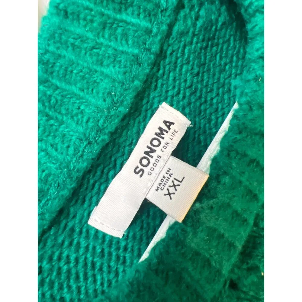 Sonoma Green Sweater Cable Knit Pullover XXL - Picture 5 of 7